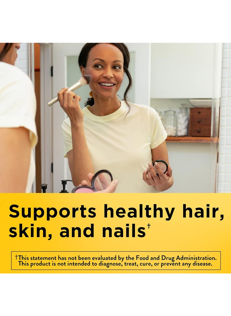 Hair Skin And Nails With Biotin 2500 Mcg Dietary Supplement For Healthy Hair Skin And Nails Support 120 Softgels 120 Day Supply