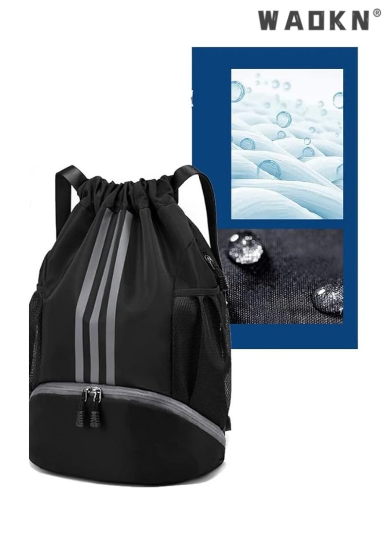 Youth Soccer Bag, Boys Girls Soccer Backpack,Drawstring Basketball Bag,Waterproof Football & Volleyball Backpack, Sports Bag
