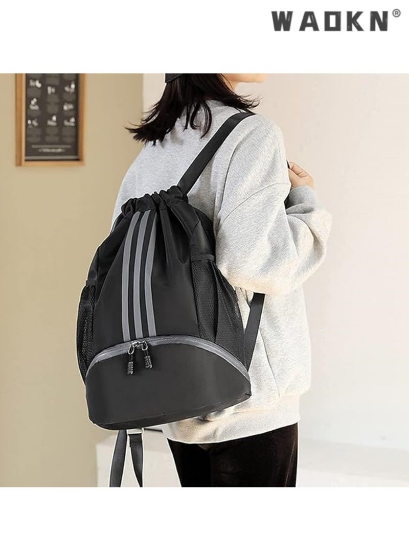 Youth Soccer Bag, Boys Girls Soccer Backpack,Drawstring Basketball Bag,Waterproof Football & Volleyball Backpack, Sports Bag