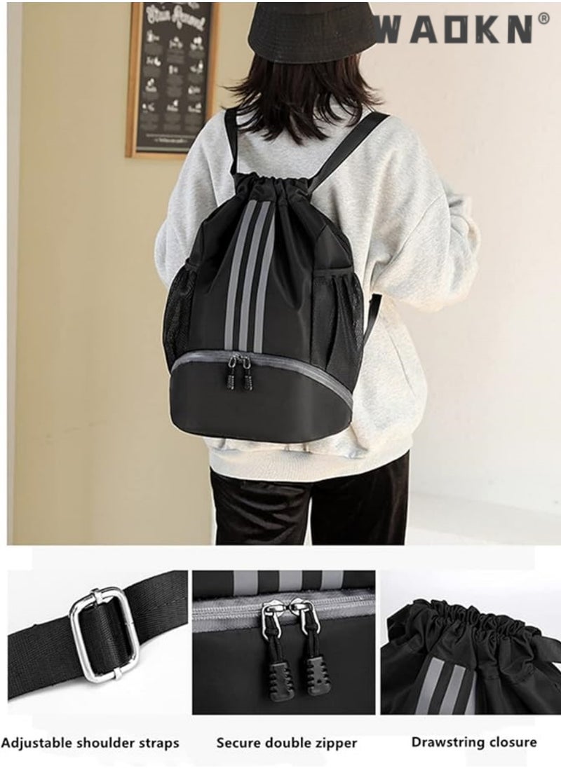 Youth Soccer Bag, Boys Girls Soccer Backpack,Drawstring Basketball Bag,Waterproof Football & Volleyball Backpack, Sports Bag
