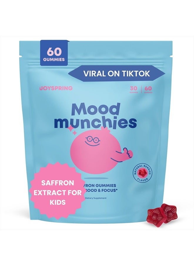 Saffron Gummies for Kids | Saffron Extract with GABA Supplements Offer Mood Support and Calms Temper Tantrums | Sugar Free Gummies