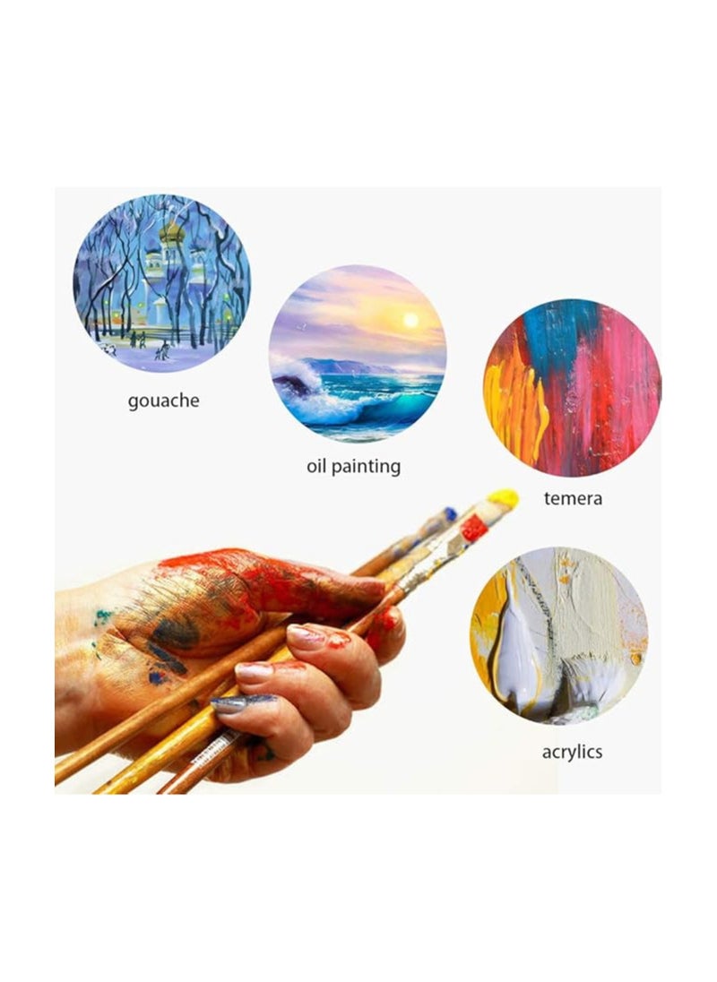 Dele 24 Pack Mini Canvas Panels 4x4 Artist Canvas Boards, Double-Wrapped Acid Free Small Art Canvas Value Pack for Oil & Acrylic Painting
