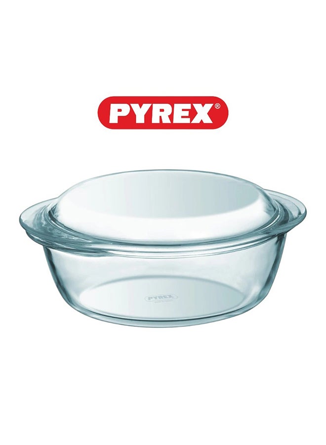 Pyrex Essential Casserole Round 3L - Durable Borosilicate Glass for Versatile Cooking and Serving Clear 3L