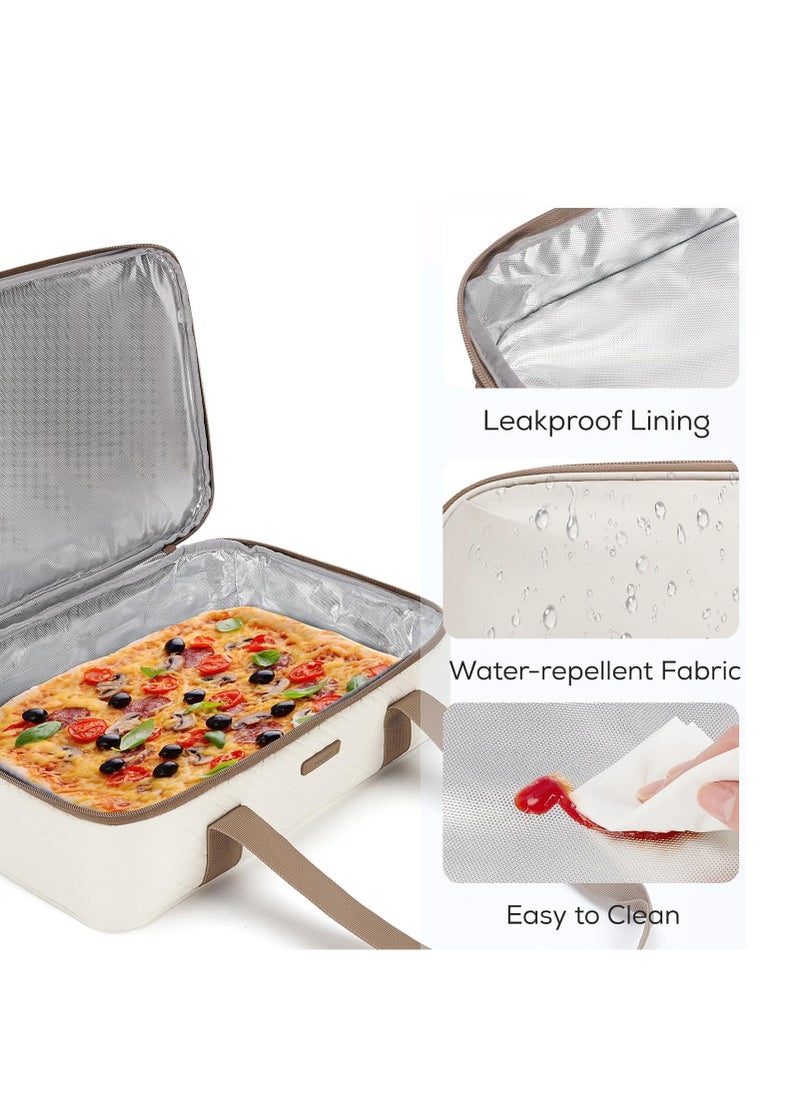 TOURIT Insulated Casserole Carrier for Hot or Cold Food Thermal Food Carrier for Picnic Cookouts Potluck Parties Fits 9