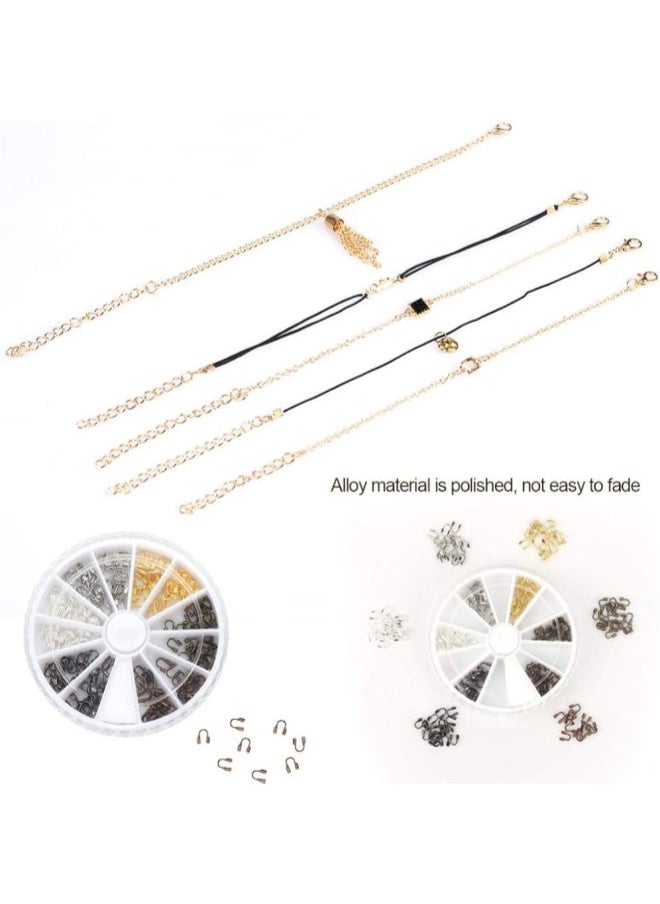 200 Pcs/Box Jewelry Making Supplies, Alloy Wire Guardian Wire Protector for Jewelry Making (6 Colours Box Set Assortment)