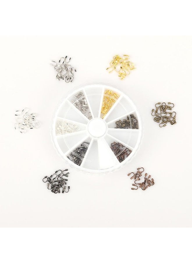 200 Pcs/Box Jewelry Making Supplies, Alloy Wire Guardian Wire Protector for Jewelry Making (6 Colours Box Set Assortment)