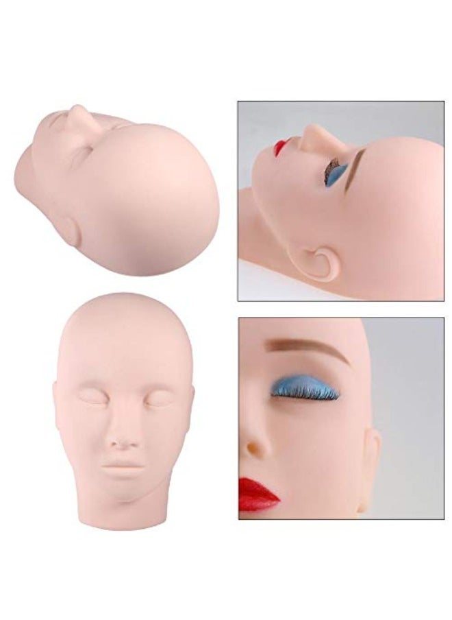 1PC Mannequin Head, Upgraded Make Up Eyelash Eye Lashes Extensions Practice Mannequin Head Doll Training Head Model for Making up, Making Wigs, Wigs,Glasses, with Table Clamp