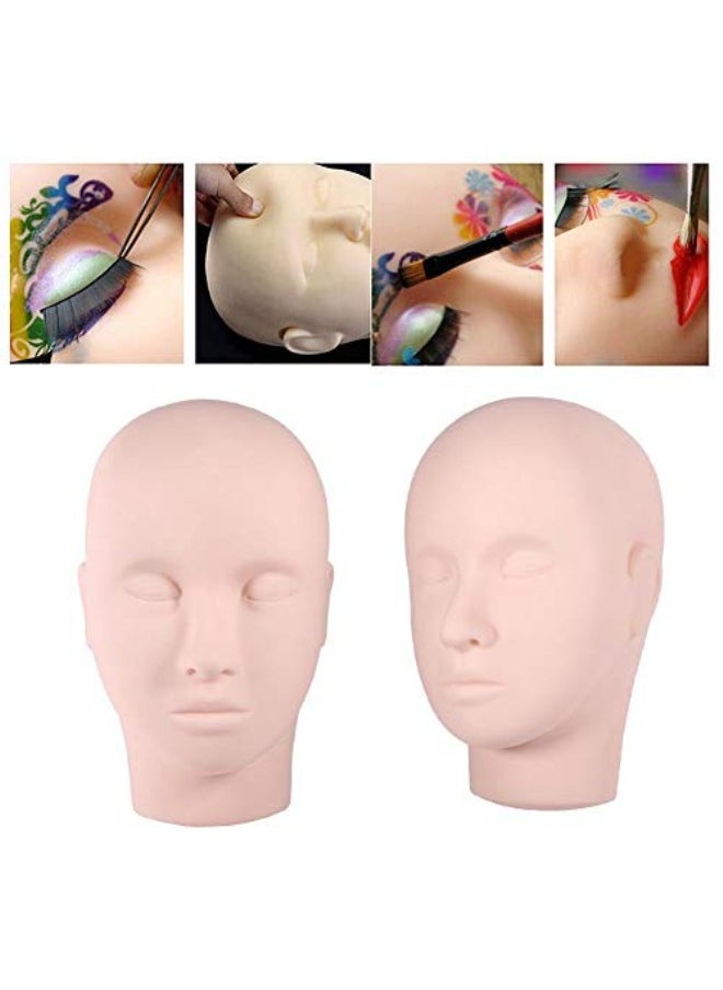 1PC Mannequin Head, Upgraded Make Up Eyelash Eye Lashes Extensions Practice Mannequin Head Doll Training Head Model for Making up, Making Wigs, Wigs,Glasses, with Table Clamp