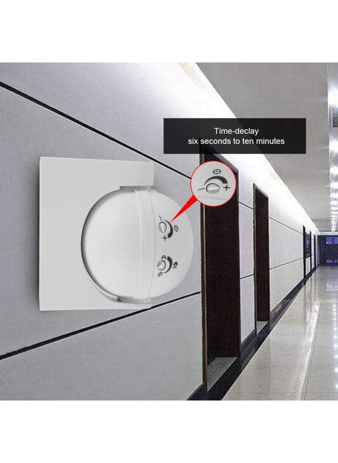 IR Sensor Switch IP44 Outdoor PIR Security Motion Sensor with Waterproof,Dust-Proof,180 Degree Induction Angle,Super Long Induction Distance 15 m(White)