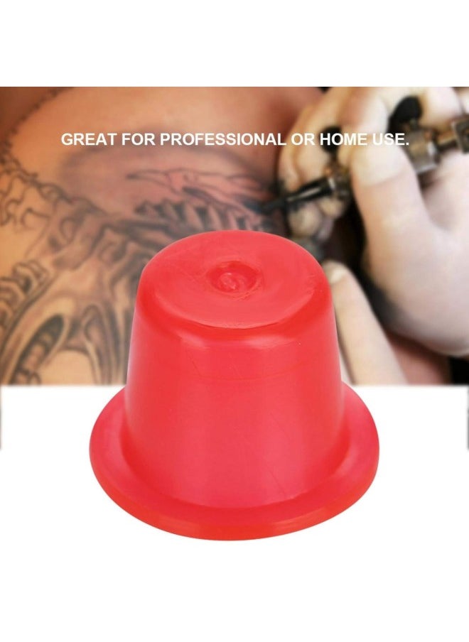 1000pcs Tattoo Ink Cup, Plastic Pigment Container Disposable Tattoo Ink Cups Professional Tattoo Supplies Small and Durable (1000 pcs 9mm / 13mm / 15mm Red)(M)