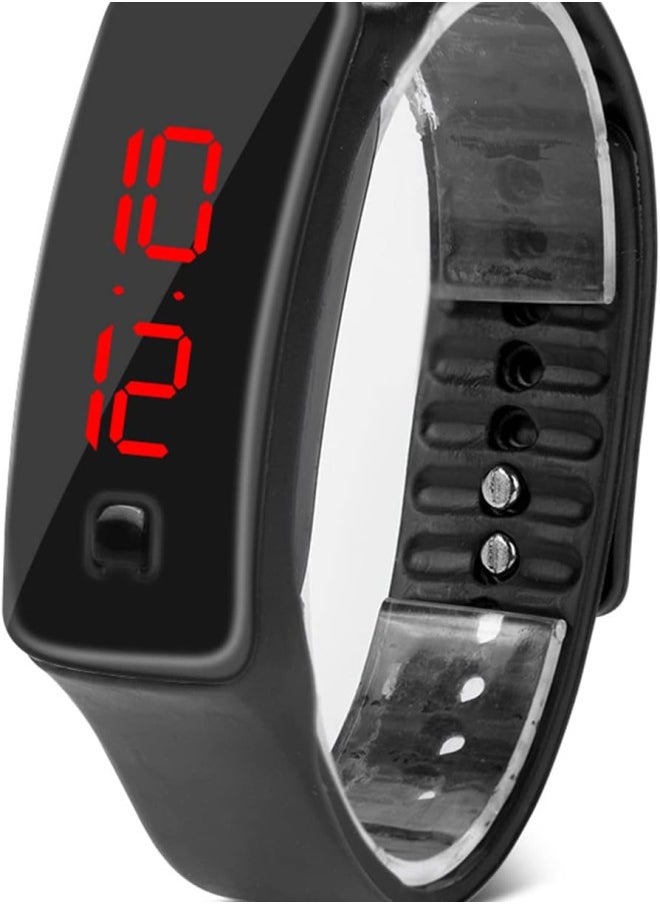 Fitness Tracker Watch, LED Watch Sports Silicone Strap Digital 12-Hour Dial E Activity Tracker Health Exercise Watch Wristwatch Watch for Men Women Teens Students