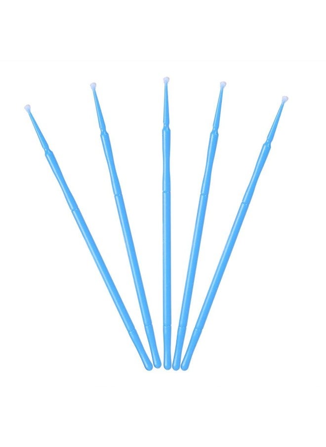 100PCS/Bag Disposable Micro Applicator Brushes, Women Eyelash Extension Microswabs Brushes for Makeup Brushes, Extension Mascara Brush Eyelash Glue Cleaning Stick (2.5mm)(blue)