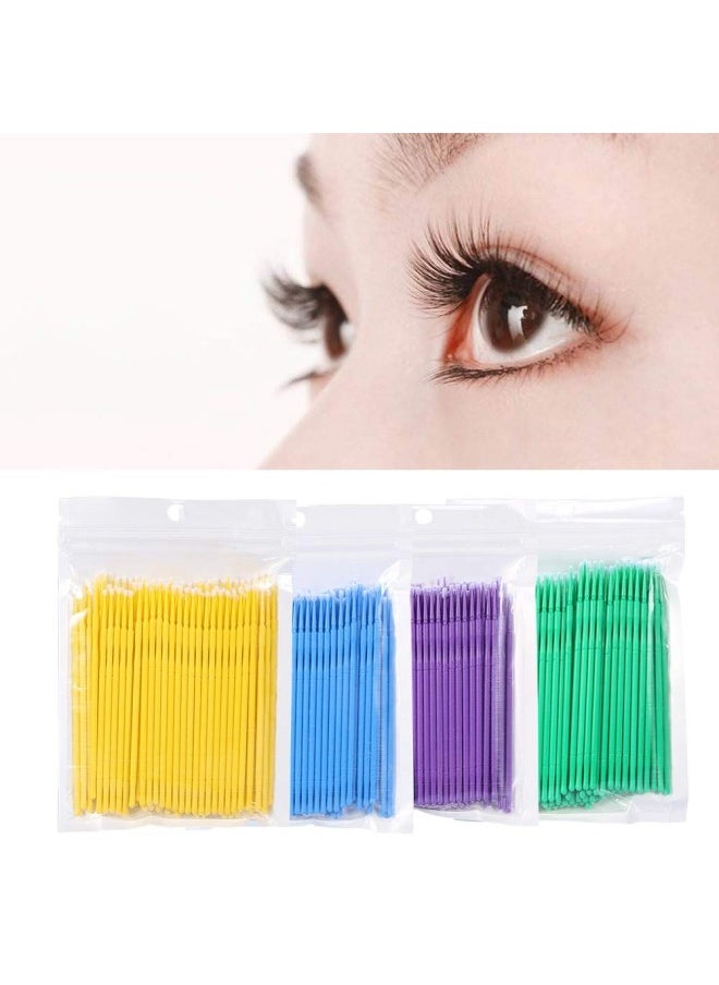 100PCS/Bag Disposable Micro Applicator Brushes, Women Eyelash Extension Microswabs Brushes for Makeup Brushes, Extension Mascara Brush Eyelash Glue Cleaning Stick (2.5mm)(blue)