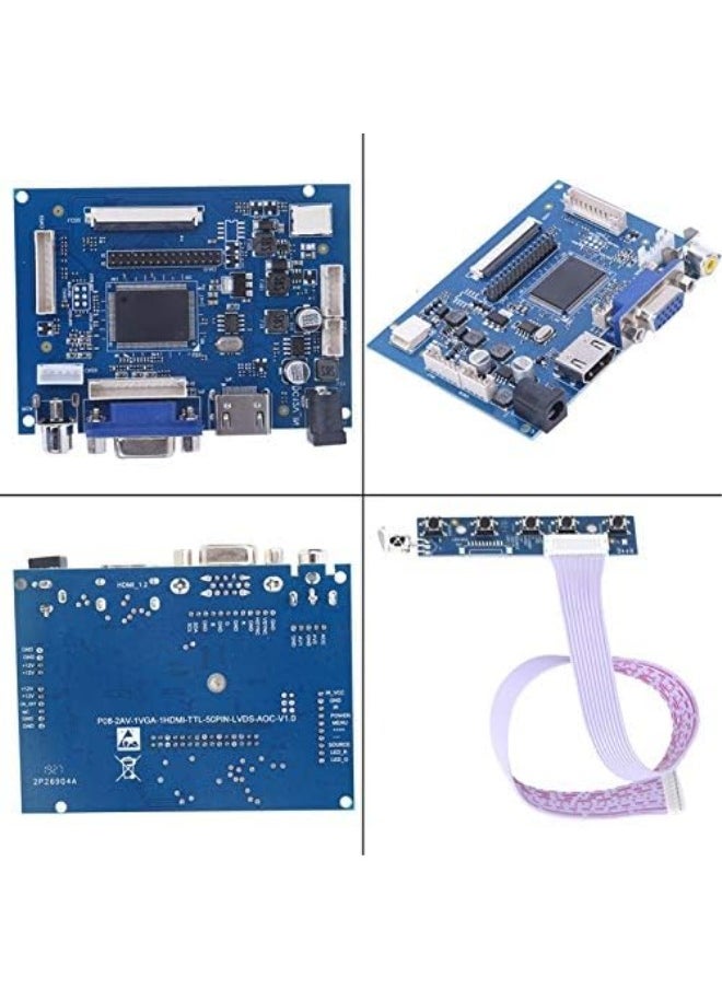 REALM-ARK LCD Displays,7 inch LCD Driver Board 1024 x 600 HDMI TFT Module LCD Display Module LCD Controller Board Kit Mini LCD Controller LCD Displays for Raspberry Pi 3/2