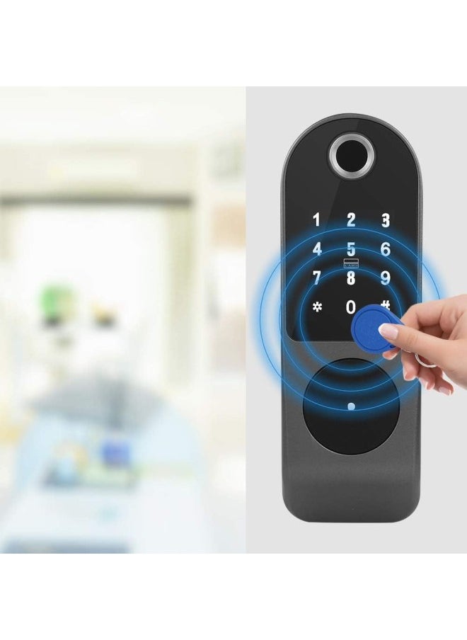 Smart Electronic Door Lock, Supports Unlocking Methods of Fingerprint/ID Card/Password/Key/Remote and Smart Switch Security and Anti-Theft for Home Office