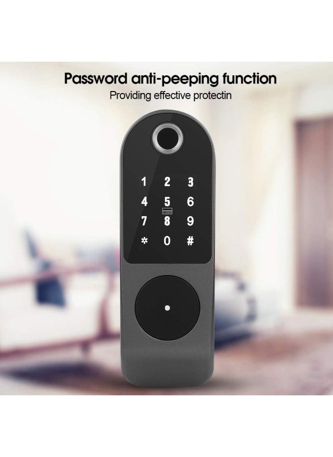 Smart Electronic Door Lock, Supports Unlocking Methods of Fingerprint/ID Card/Password/Key/Remote and Smart Switch Security and Anti-Theft for Home Office