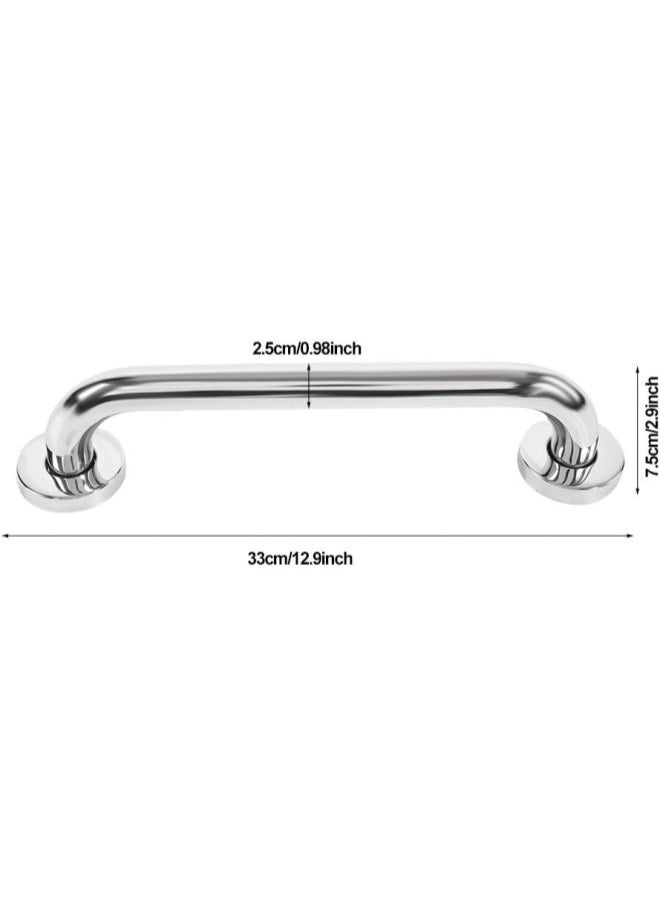 Bathroom Grab Bar, 12/24inch Anti Slip Thicken Stainless Steel Bathroom Bathtub Grab Towel Bar Safety Hand Rail for Bath Shower Toilet (12inch)