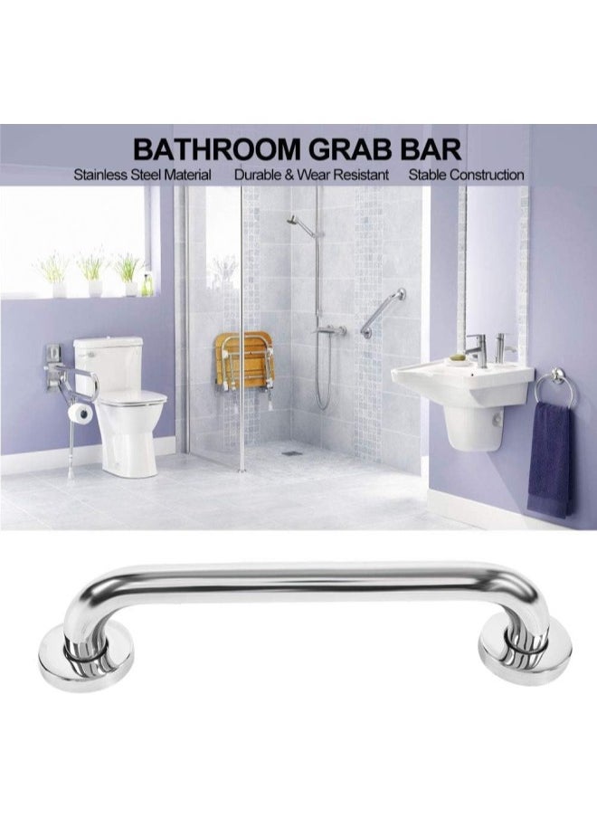Bathroom Grab Bar, 12/24inch Anti Slip Thicken Stainless Steel Bathroom Bathtub Grab Towel Bar Safety Hand Rail for Bath Shower Toilet (12inch)