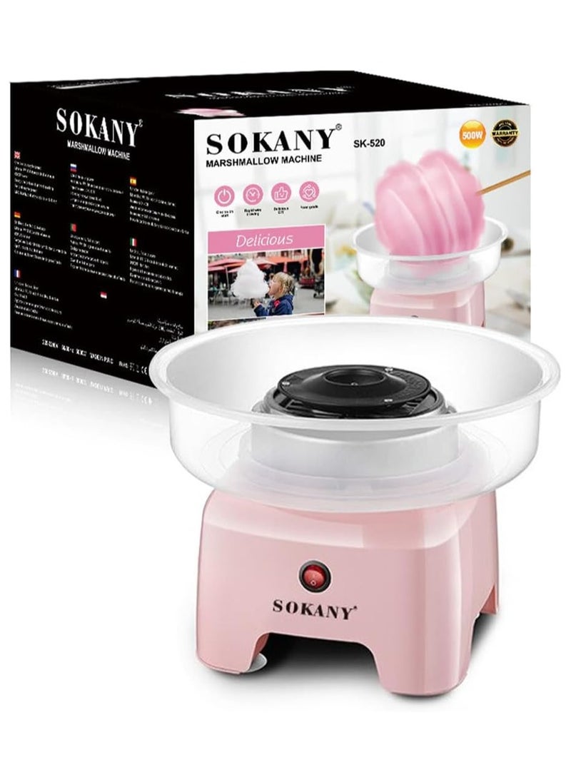 SOKANY SK-520 Cotton Candy Machine for Home, Large Diameter 29.8 cm Cotton Candy Machine for Children's Birthday Parties Various Parties, Easy to Use and Easy to Clean