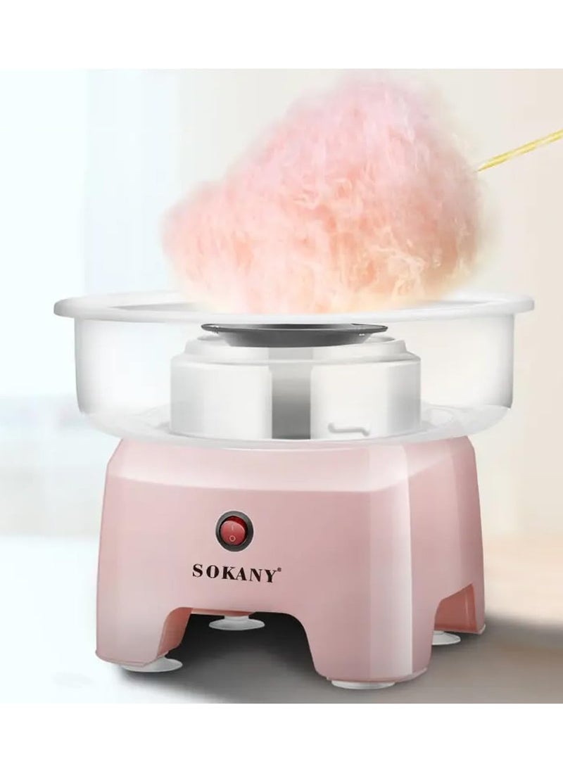 Sokany sk-520 Electric Cotton Candy Maker, 500 Watt - White Pink