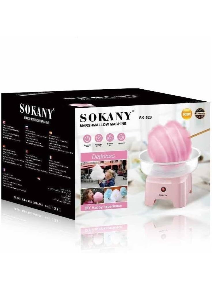 SOKANY SK-520 Cotton Candy Machine for Home, Large Diameter 29.8 cm Cotton Candy Machine for Children's Birthday Parties Various Parties, Easy to Use and Easy to Clean