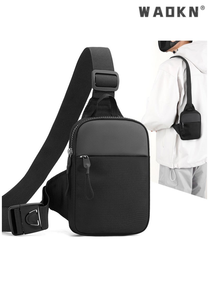 Fashionable Waterproof Mini Chest Bag Single Shoulder Crossbody Design for Outdoor Sports and Mobile Phone Storage