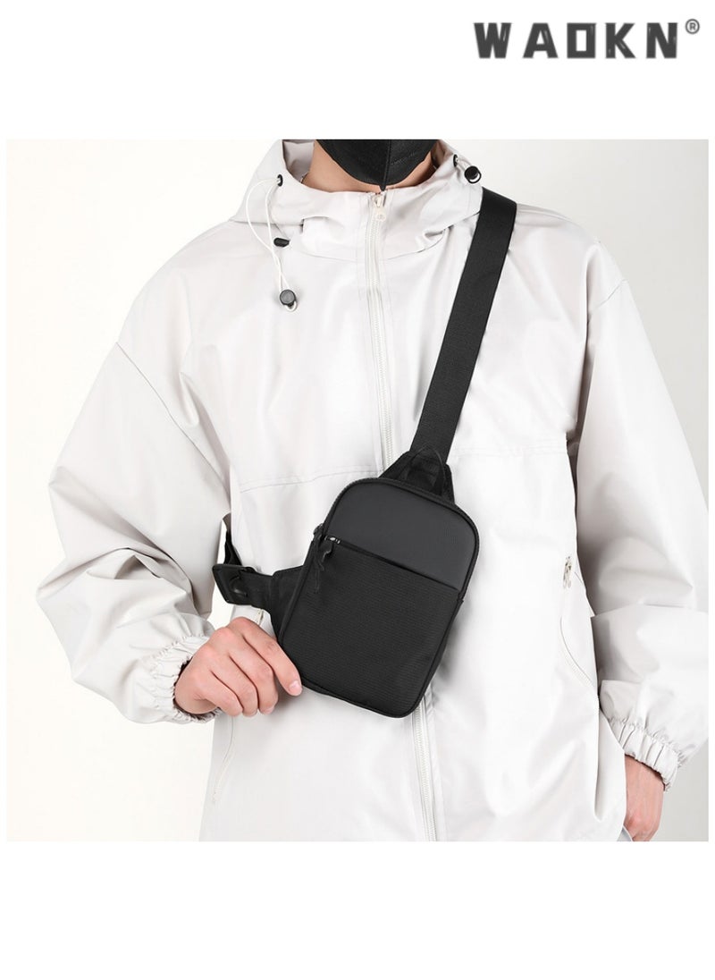 Fashionable Waterproof Mini Chest Bag Single Shoulder Crossbody Design for Outdoor Sports and Mobile Phone Storage