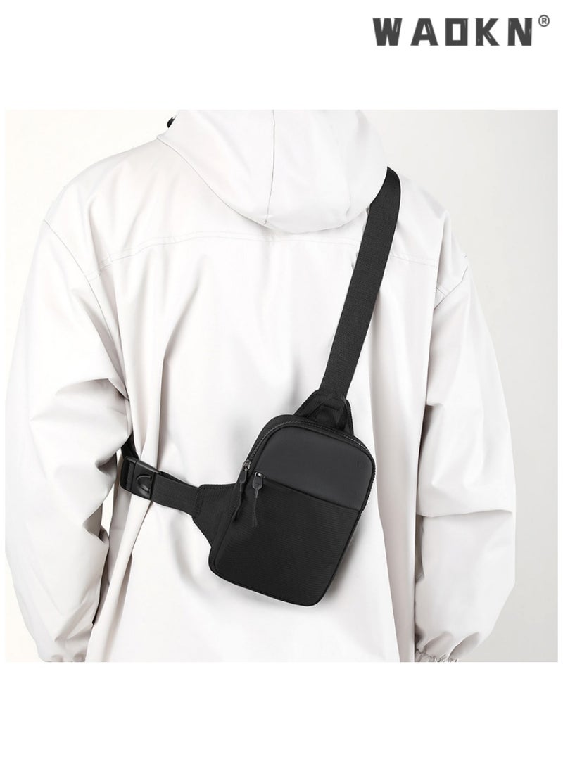 Fashionable Waterproof Mini Chest Bag Single Shoulder Crossbody Design for Outdoor Sports and Mobile Phone Storage