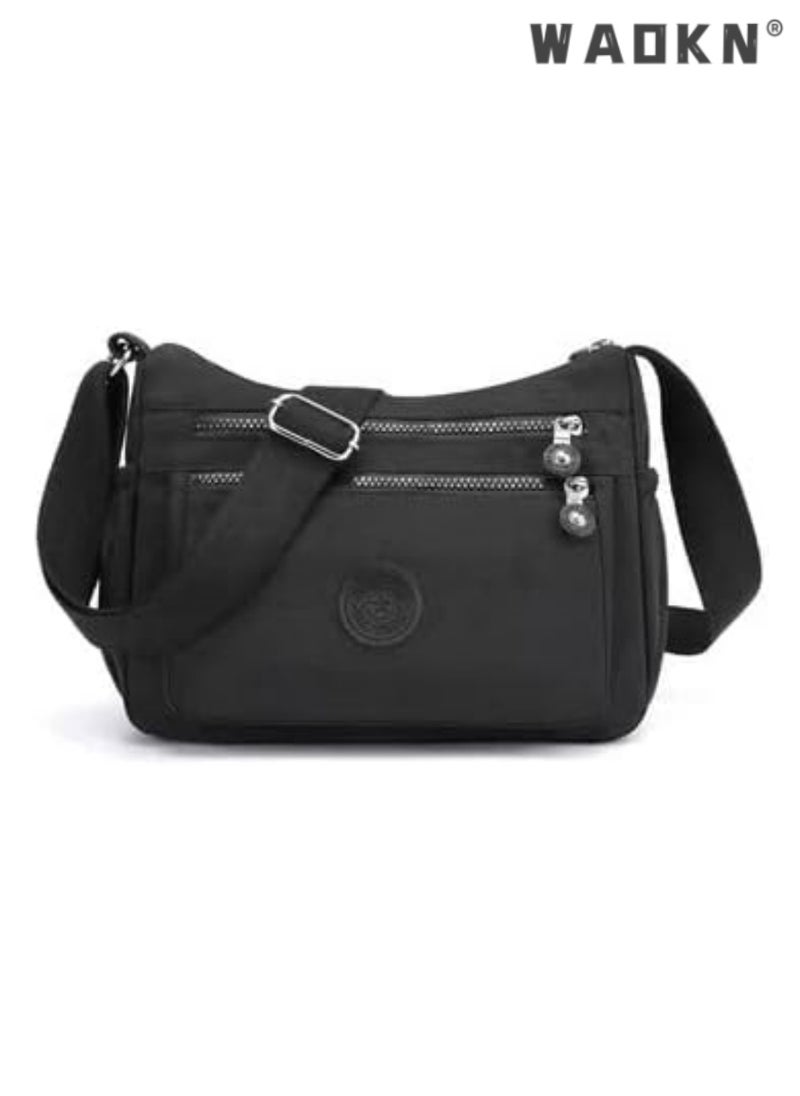 Men And Women Fashion Versatile Multifunctional Messenger Bag Waterproof Handbag Casual Nylon Wallet Clutch Bag RFID Lightweight Messenger Bag Travel Essential Tools Easy To Clean