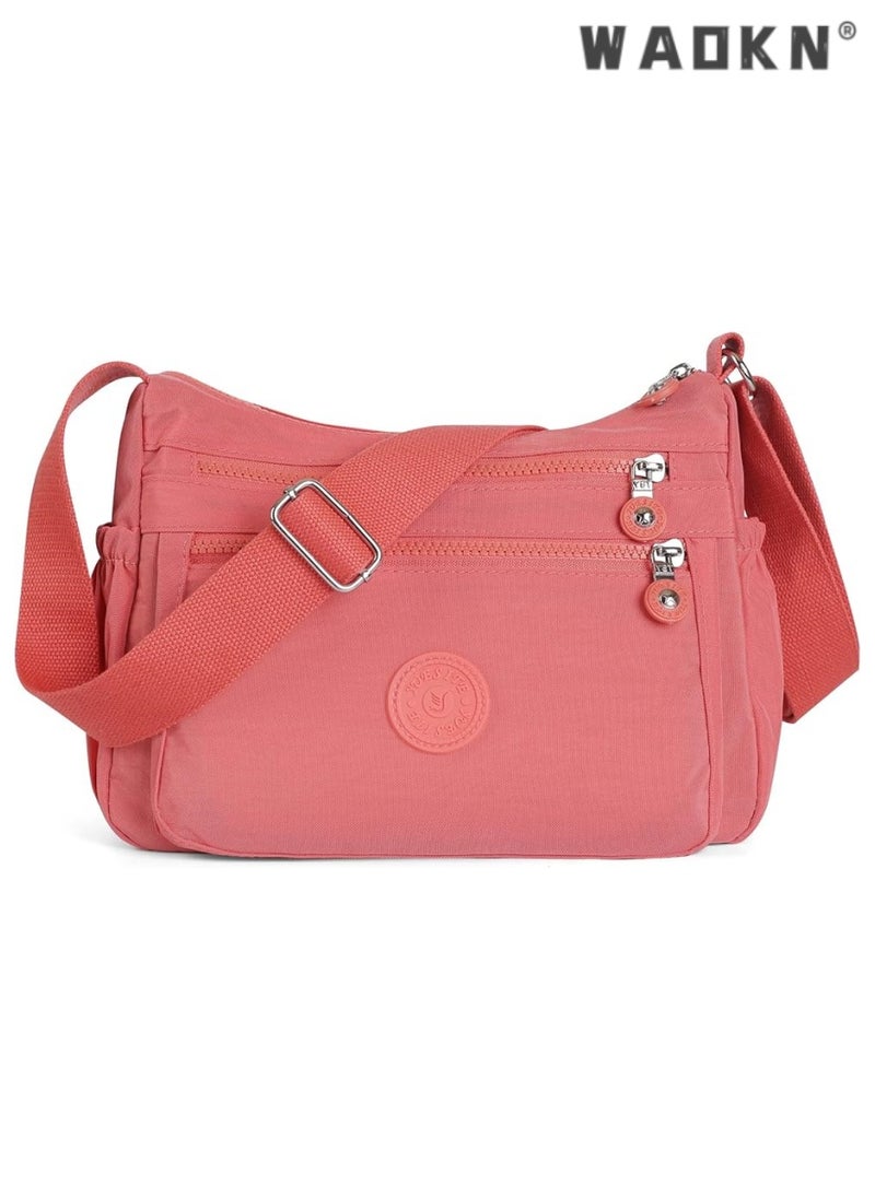 Men And Women Fashion Versatile Multifunctional Messenger Bag Waterproof Handbag Casual Nylon Wallet Clutch Bag RFID Lightweight Messenger Bag Travel Essential Tools Easy To Clean