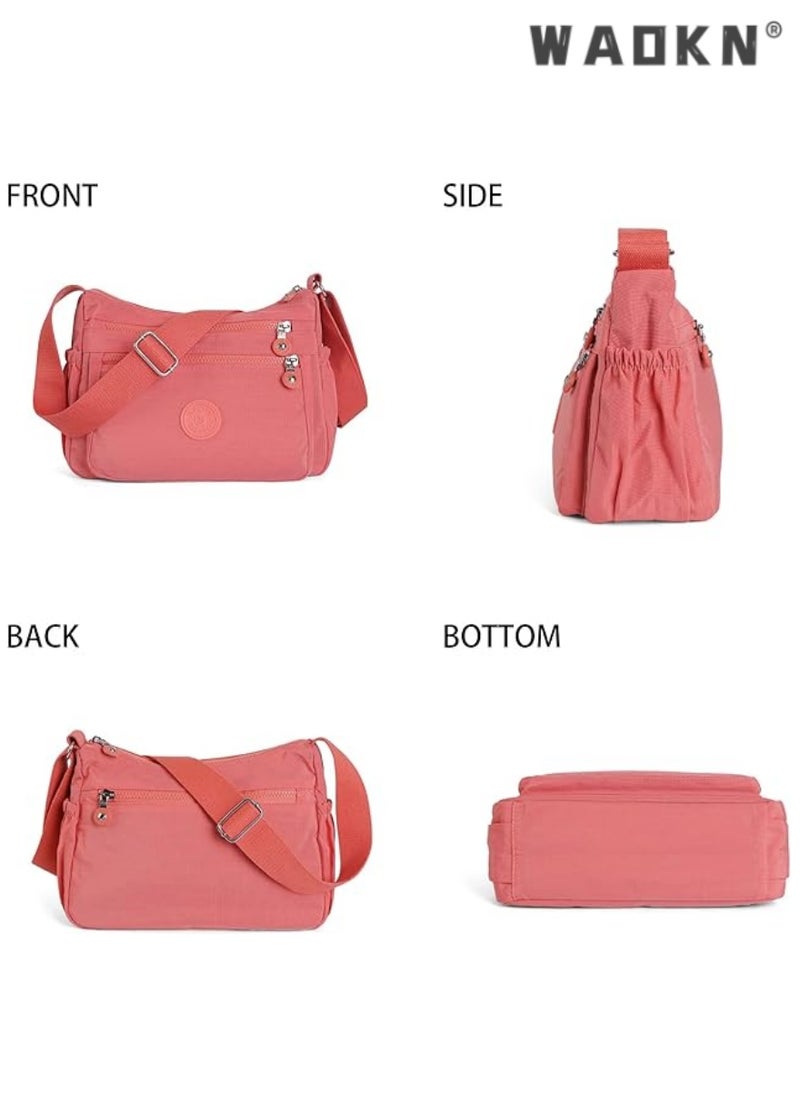 Men And Women Fashion Versatile Multifunctional Messenger Bag Waterproof Handbag Casual Nylon Wallet Clutch Bag RFID Lightweight Messenger Bag Travel Essential Tools Easy To Clean