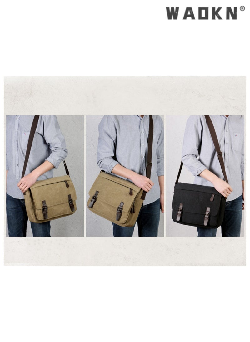 Large Capacity Retro Minimalist Design Fashionable Canvas Crossbody Bag Fashionable Shoulder Bag Suitable For Travel And Work Multifunctional Carrying Can Be Freely Matched