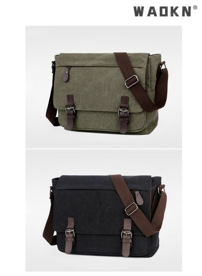 Large Capacity Retro Minimalist Design Fashionable Canvas Crossbody Bag Fashionable Shoulder Bag Suitable For Travel And Work Multifunctional Carrying Can Be Freely Matched