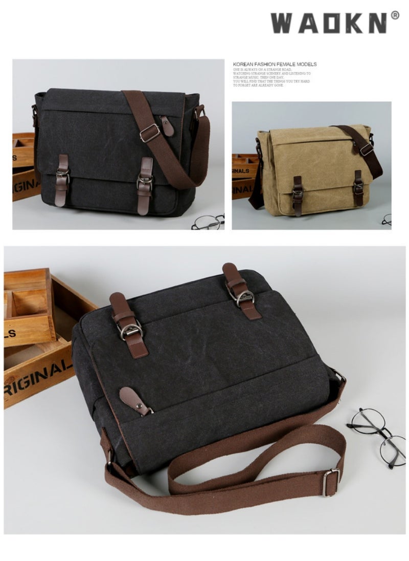 Large Capacity Retro Minimalist Design Fashionable Canvas Crossbody Bag Fashionable Shoulder Bag Suitable For Travel And Work Multifunctional Carrying Can Be Freely Matched