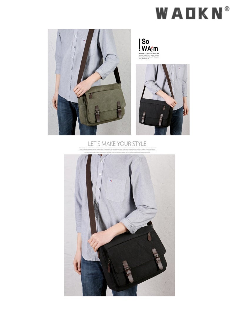 Large Capacity Retro Minimalist Design Fashionable Canvas Crossbody Bag Fashionable Shoulder Bag Suitable For Travel And Work Multifunctional Carrying Can Be Freely Matched