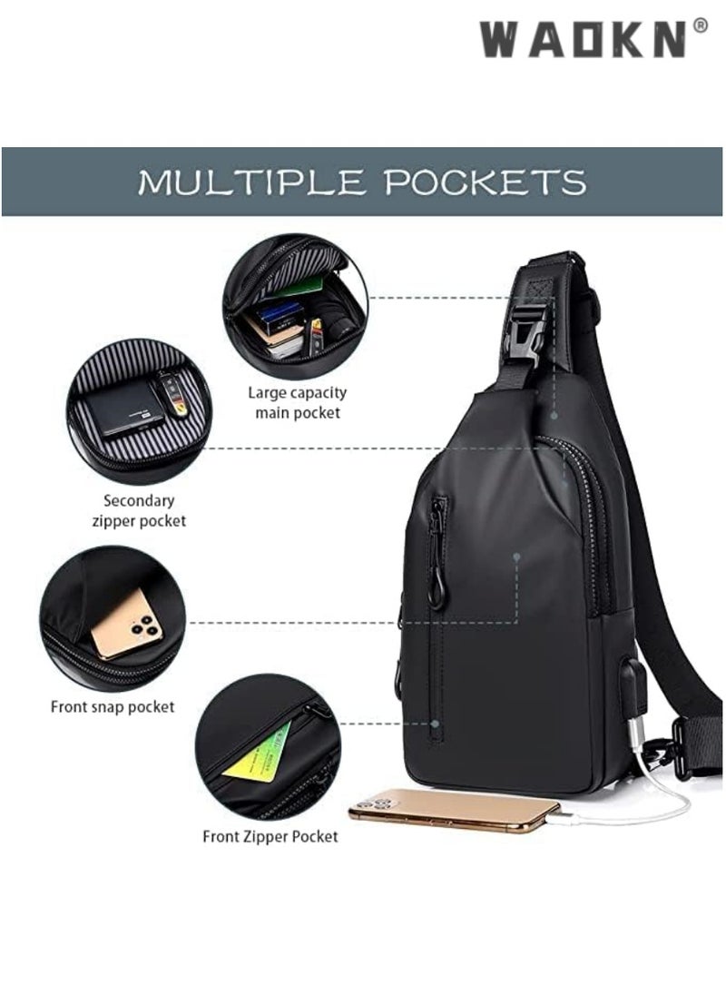 Multifunctional Portable Bag Crossbody Body Chest Sling Shoulder Bag Small Backpack for Men Women Casual Backpack Bag Lightweight Waterproof Bag for Travel Hiking