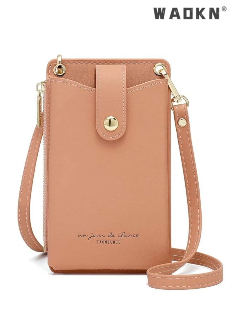 Fashionable Ladies Versatile Mobile Phone Messenger Bag Small And Lightweight Genuine Leather Shoulder Bag Handbag Card Holder Wallet Lanyard Bag Women's Shoulder Bag Convenient For Travel