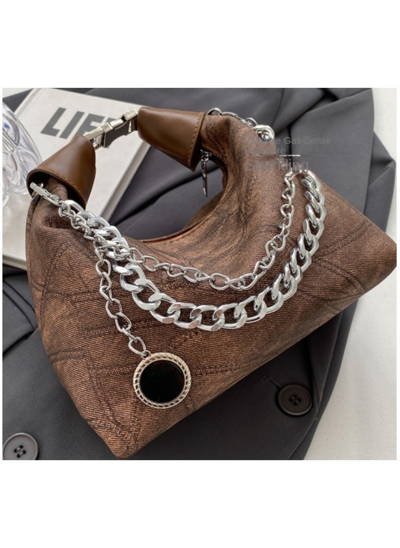 Chain versatile bucket bag