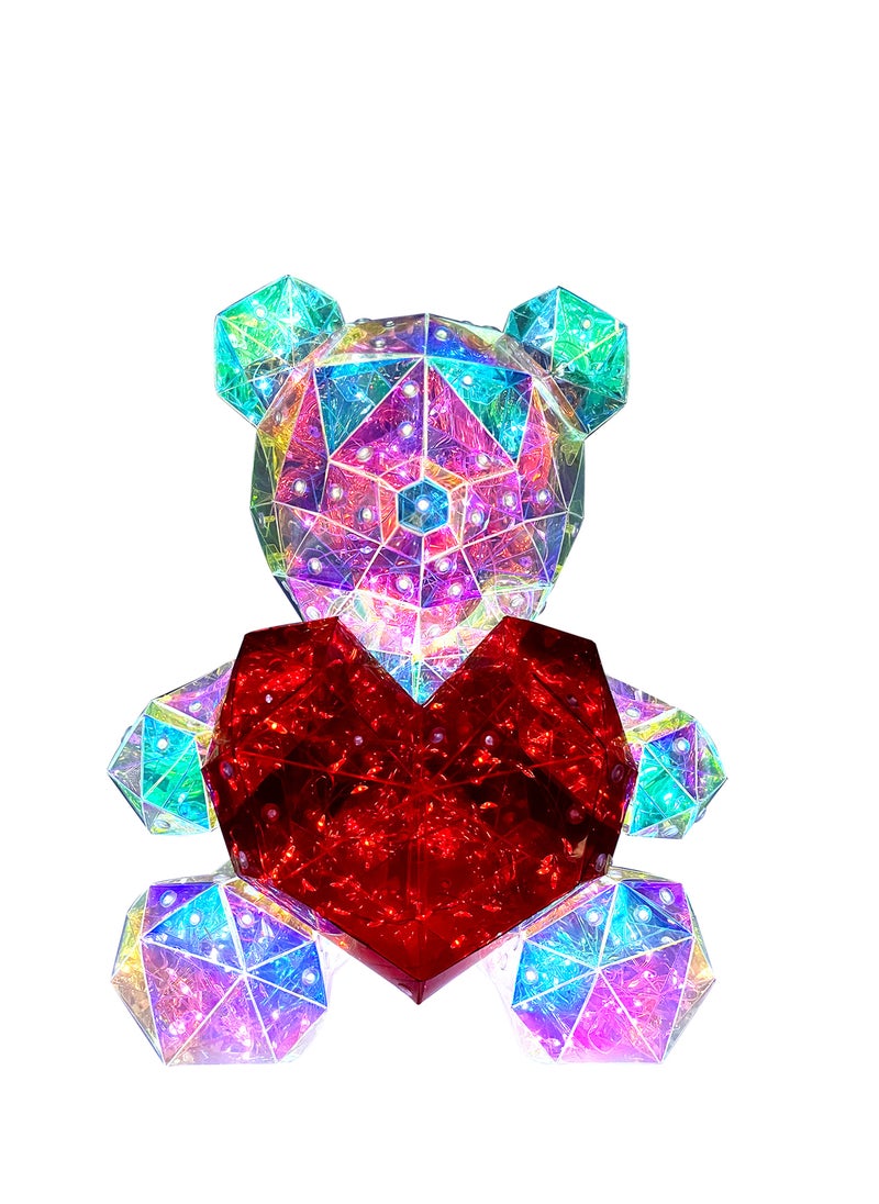 LED Bear with Heart 30cm