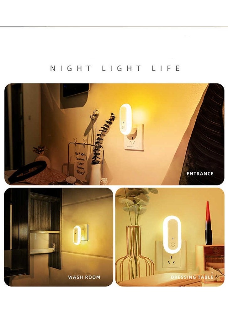 Remote Control Night, Light for Kid's Bedroom Bedside Lamp LED Lamp Night Light Led Bedside Lamp Automatic Kids Night Light and Baby Nursery Lights Plug Into Wall with Remote Control Dimmer