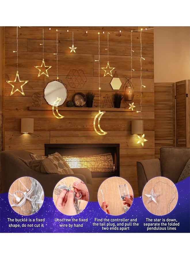 Ramadan Decorations For Home , Ramadan Lights Star and Moon String Lights 138