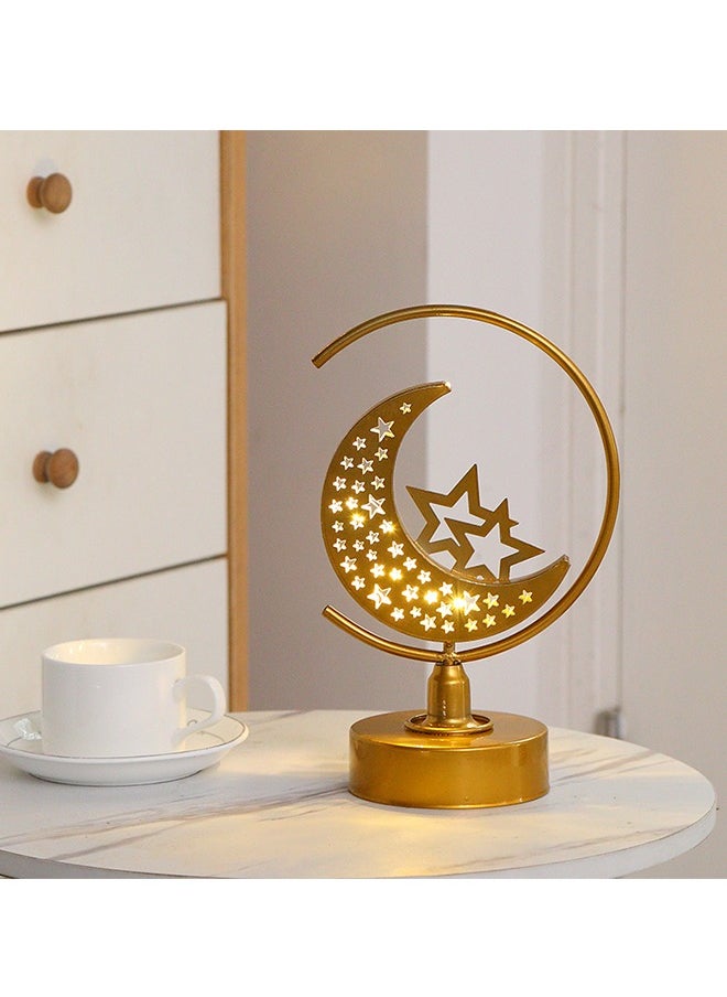 Ramadan Decorations Table Lamp,LED Star Moon Night Light Ramadan Decorations for Home