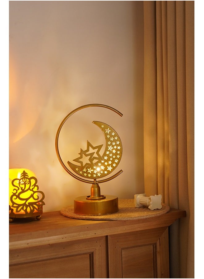 Ramadan Decorations Table Lamp,LED Star Moon Night Light Ramadan Decorations for Home