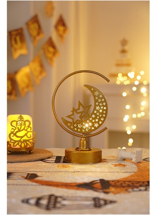 Ramadan Decorations Table Lamp,LED Star Moon Night Light Ramadan Decorations for Home