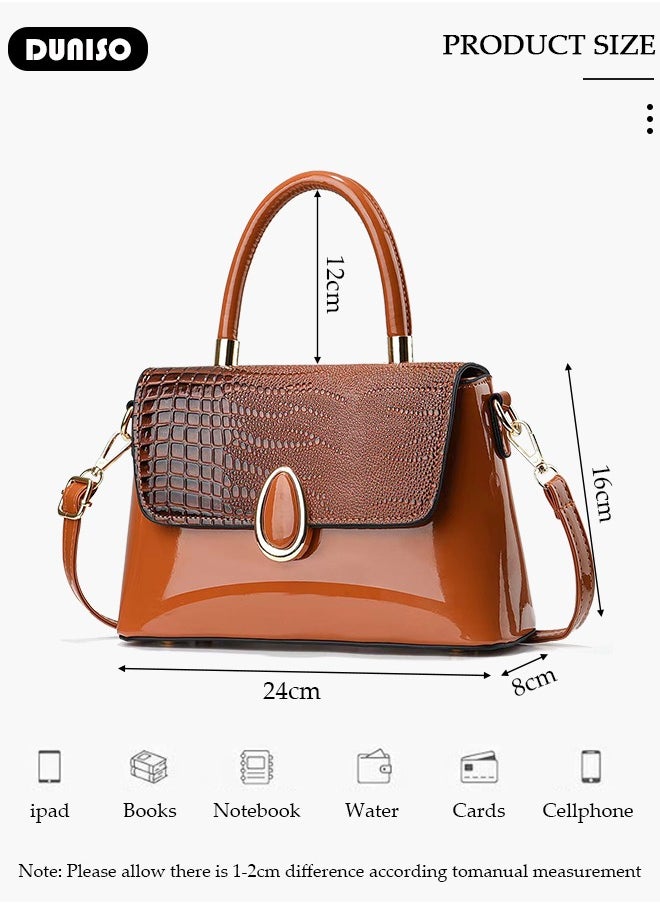 Women's Fashion Handbag Faux Leather Crossbody Bag For Women Large Capacity Bow Trim Tote Bags Top Handle Satchel Fashionable Travel Shoulder Bag For Ladies