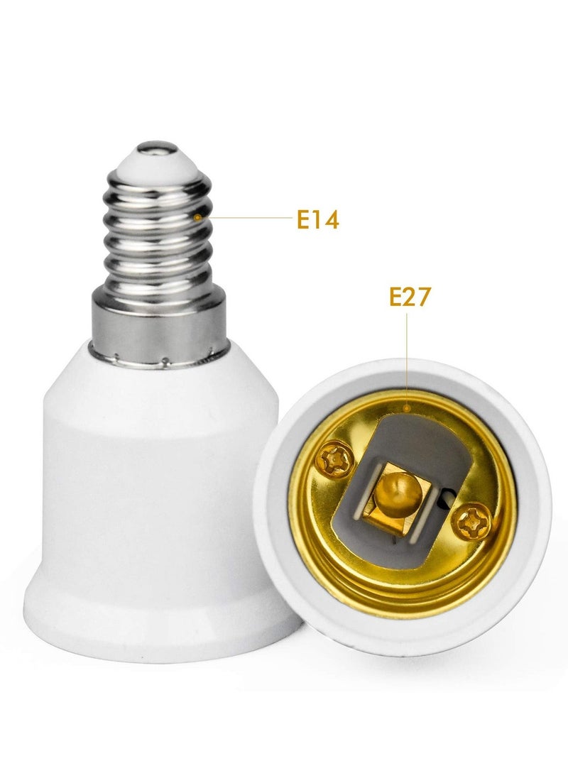 10 Pack E14 to E27 Adapter Light Bulb Base Converters Lamp Fitting Converter Holder Lamp Base Adapter for Led Bulbs and Incandescent Bulbs and CFL Bulbs