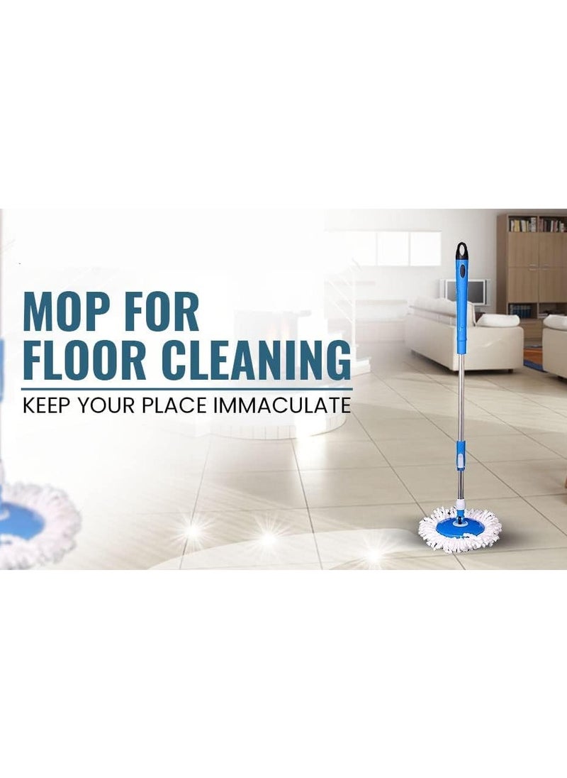 Spin Mop For Floor Cleaning,360 Degree Steel Spin Mop With Bucket And Dual Mop Heads-blue