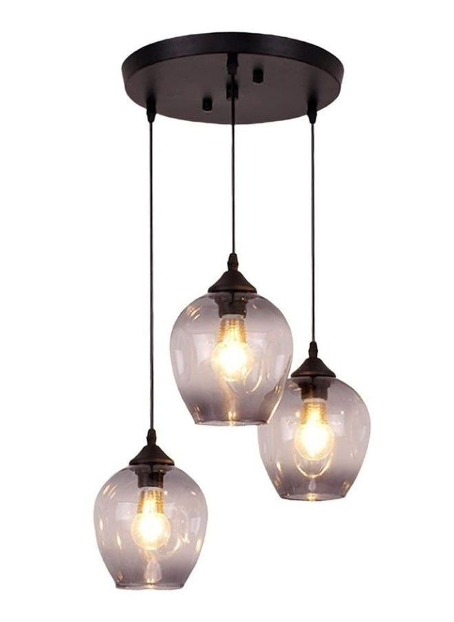 A F N LIGHTINGS 3-Light Modern Glass Chandelier, Contemporary Decorative Pendant Lamp for Home, Hotel, and Kitchen Island, Industrial Metal Hanging Light, Retro Loft Style Simple Ceiling Fixture