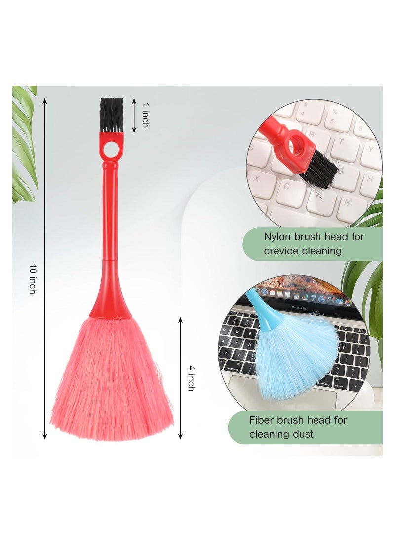 Microfiber Delicate Duster 3 Pcs Fluffy Kitchen Anti Static Laptop Keyboard Brush Mini Microfiber Duster Small Dusting Wand Multifunction Screen Brush for Electronic Equipment