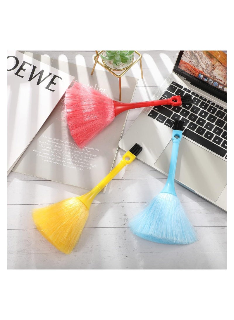 Microfiber Delicate Duster 3 Pcs Fluffy Kitchen Anti Static Laptop Keyboard Brush Mini Microfiber Duster Small Dusting Wand Multifunction Screen Brush for Electronic Equipment